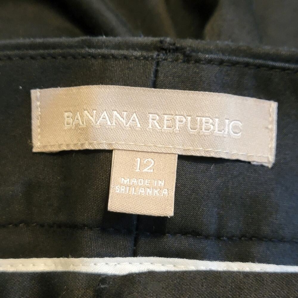 Banana Republic Black Mid Rise Bermuda Shorts Cotton Tailored 12 - Picture 6 of 8